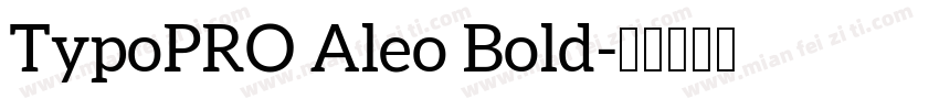 TypoPRO Aleo Bold字体转换